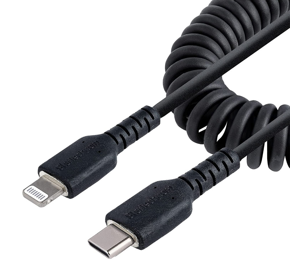 StarTech.com Cabo USB-C para Lightning – Melhor cabo USB-C para Lightning enrolado