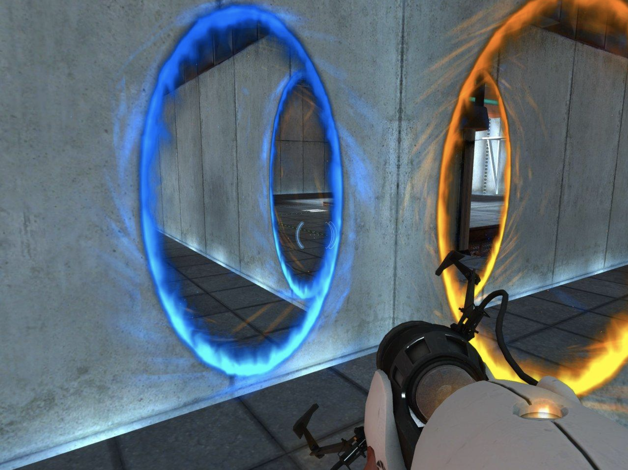 Включи игру порталы. Игра Portal 2. Портал из Portal 2. Portal 2 Coop. Portal 2 телепортация.